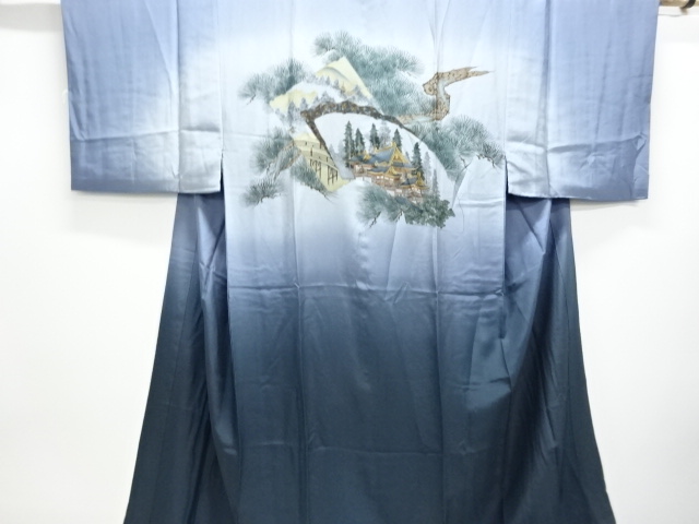 JAPANESE KIMONO / ANTIQUE MENS JUBAN / SILK / TEMPLE